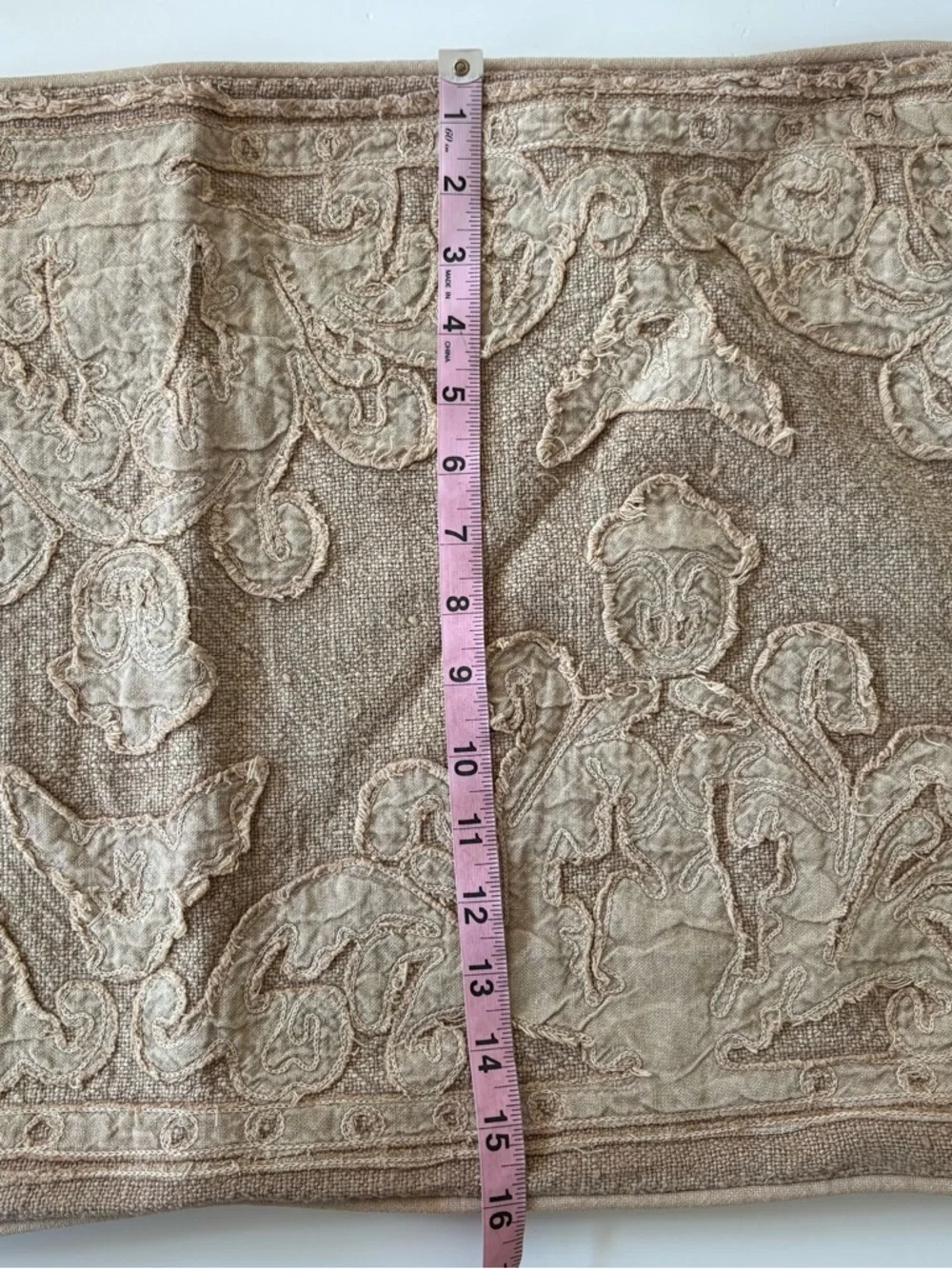 Pottery Barn || Linen‎ Blend Boho Pillow Sham Tan Brown